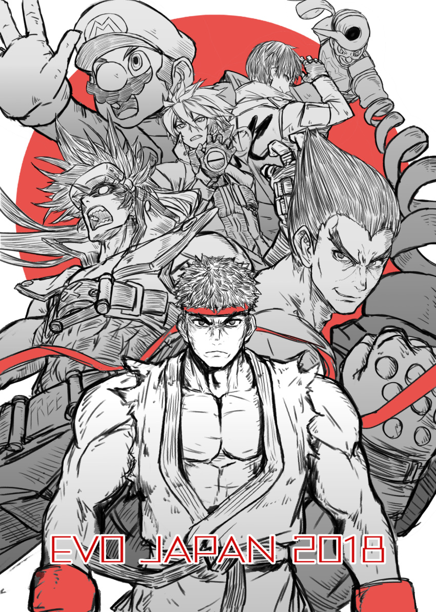 arc_system_works, arms_(game), blazblue, capcom, dougi, evolution_championship_series, facial_hair, forehead_protector