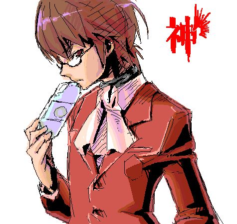 brown_hair, fukuro_kouji, glasses, kami_nomi_zo_shiru_sekai, katsuragi_keima, lowres, male, oekaki