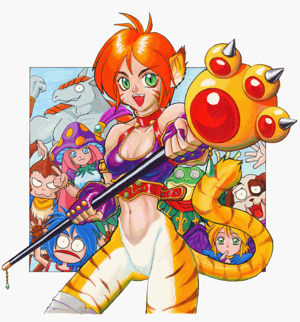aqua_eyes, artist_request, blue_eyes, breasts, breath_of_fire, breath_of_fire_ii, cat_ears, cat_tail