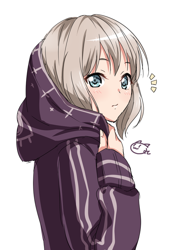/\/\/\, 1girl, aoba_moca, bang_dream!, bangs, blonde_hair, blue_eyes, blush