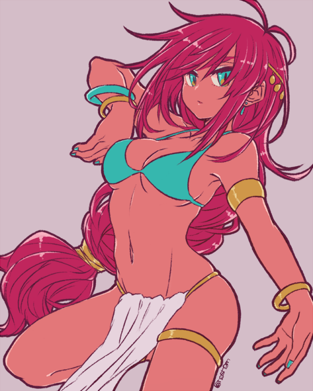 1girl, breasts, cleavage, closed_mouth, dancer, faris_scherwiz, final_fantasy, final_fantasy_v