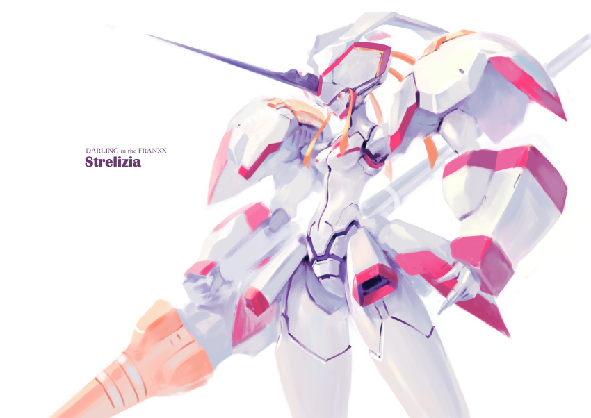 1girl, banchengping@126, breasts, character_name, closed_mouth, copyright_name, cowboy_shot, darling_in_the_franxx