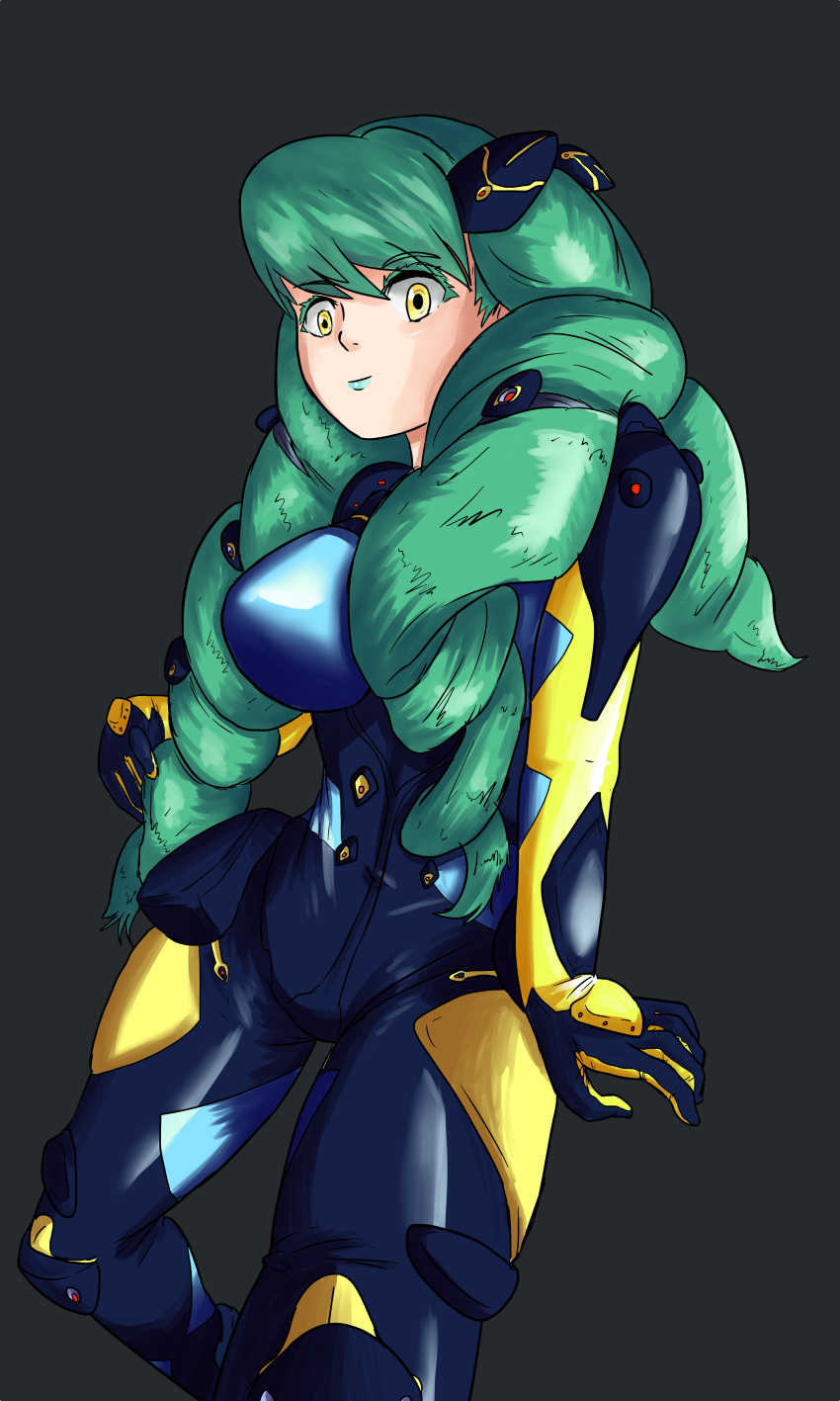 1girl, absurdres, artist_request, breasts, cosplay, drill_hair, fiore_brunelli, gloves