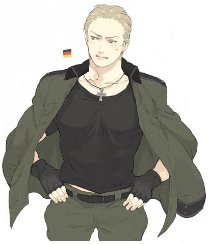 abs, akusyu, axis_powers_hetalia, bad_id, belt, blonde_hair, blush, cross