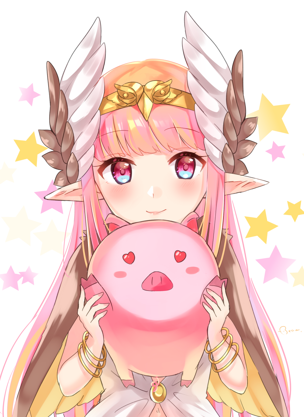 1girl, animal, blue_eyes, blush, bracelet, circe_(fate/grand_order), circlet, dress