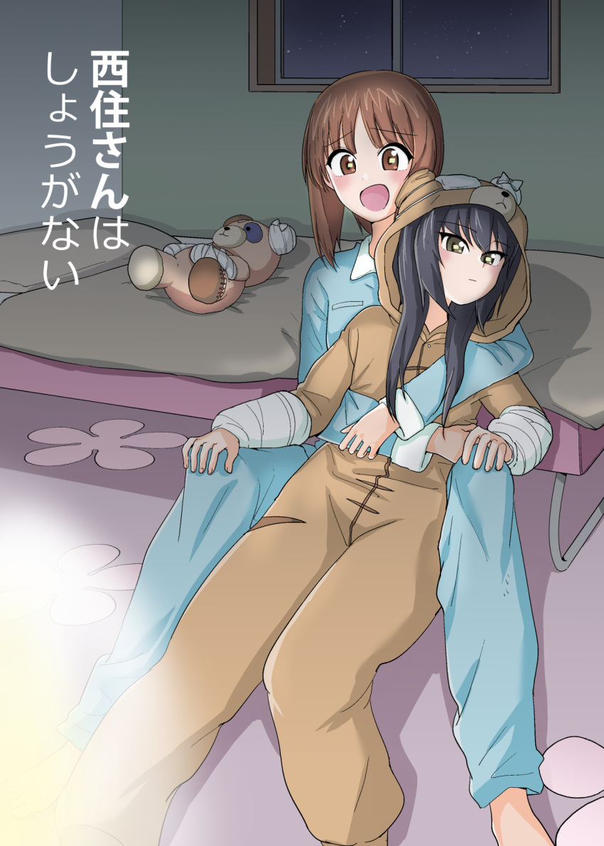 2girls, boko_(girls_und_panzer), comic, commentary_request, girls_und_panzer, highres, multiple_girls, nishizumi_miho