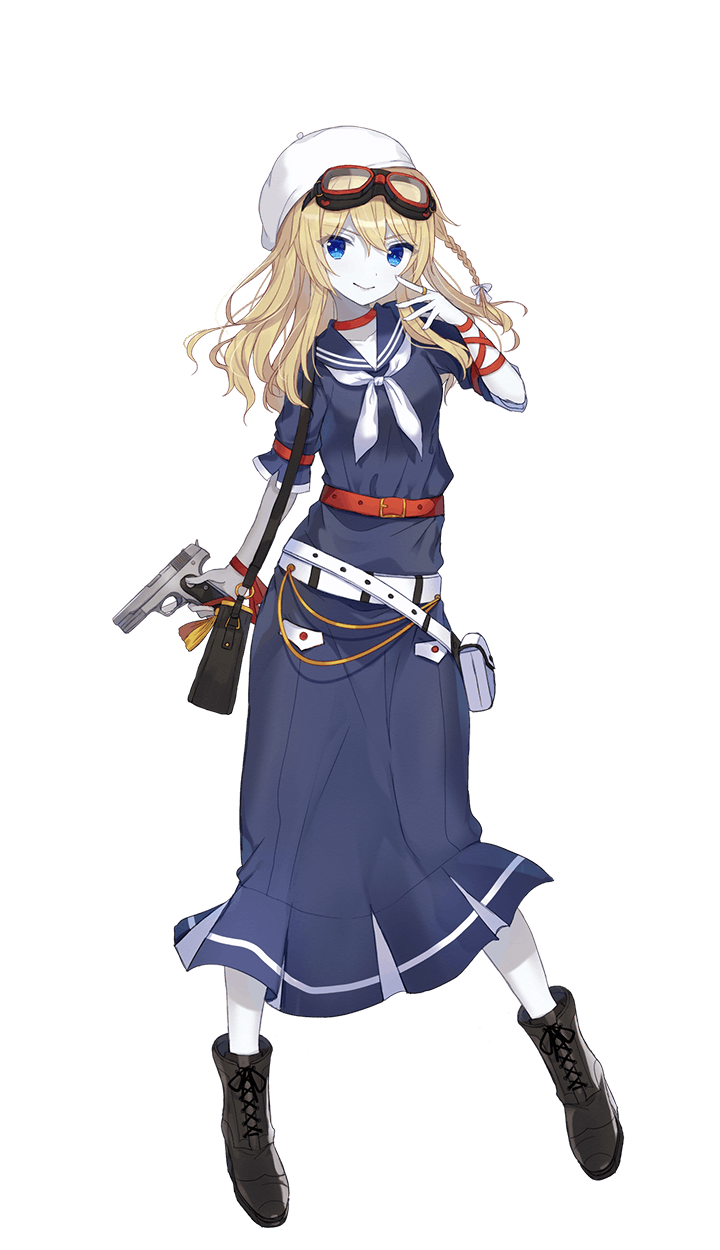 1girl, black_footwear, blonde_hair, blue_eyes, blue_skirt, boots, cross-laced_footwear, dress