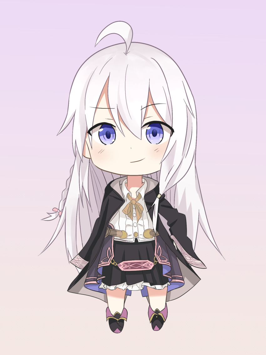 chibi, elaina_(majo_no_tabitabi), highres, long_hair, mahdi, majo_no_tabitabi, silver_hair, witch
