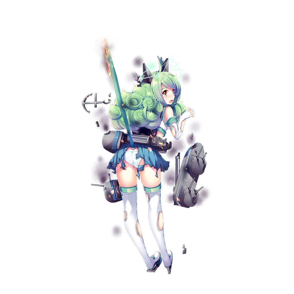 /\/\/\, 1girl, animal_ears, artist_request, ass, bridal_gauntlets, burnt_clothes, cat_tail
