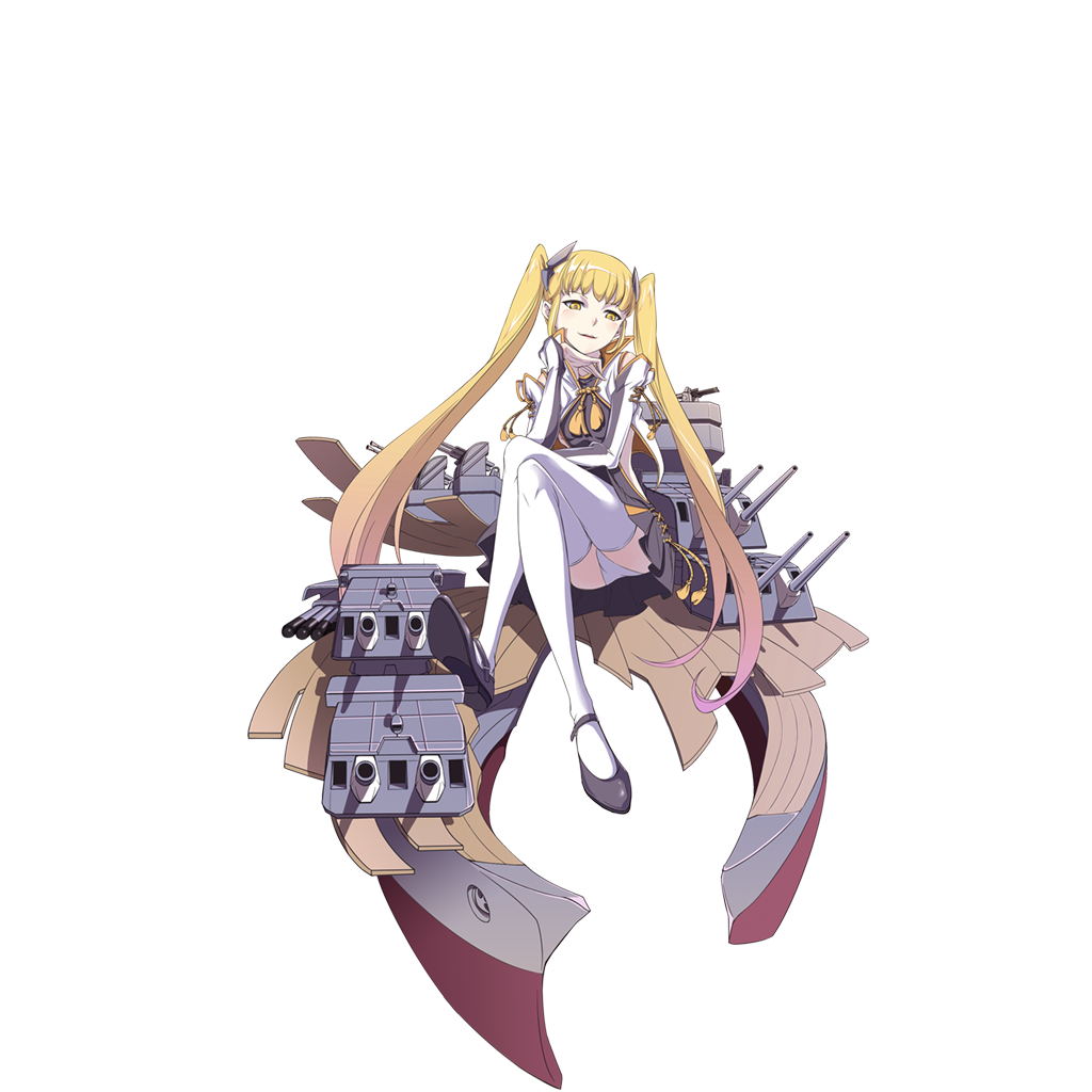 1girl, artist_request, black_footwear, black_skirt, blonde_hair, breasts, chin_rest, closed_mouth