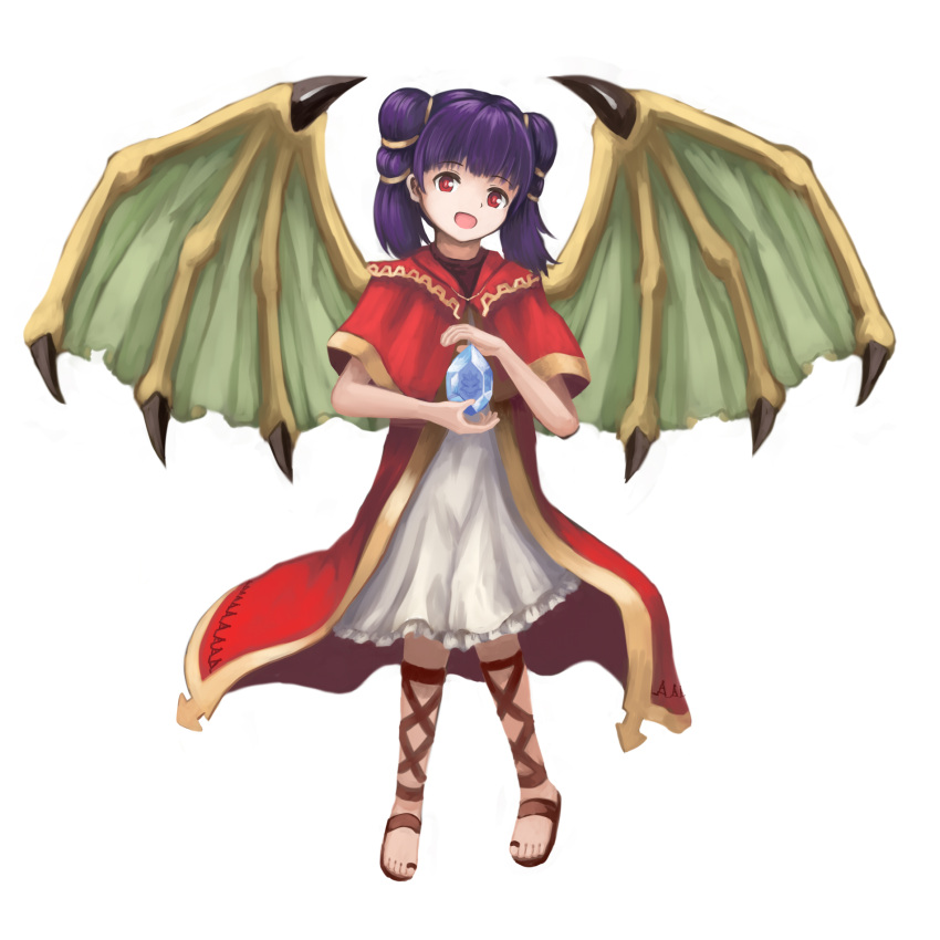1girl, dragon_girl, dragon_wings, fire_emblem, fire_emblem:_seima_no_kouseki, gem, highres, holding