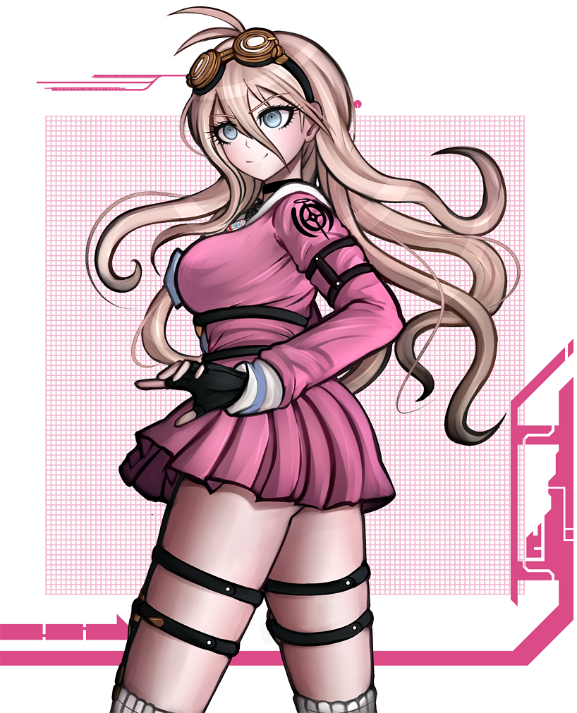 1girl, ahoge, blonde_hair, blue_eyes, boots, breasts, choker, cleavage