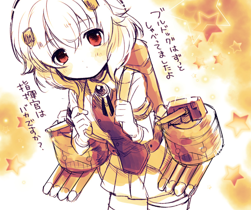 1girl, azur_lane, bangs, bending_forward, bent_over, blush, brooch, bulldog_(azur_lane)