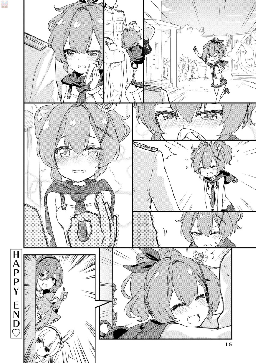 1boy, 3rd_party_watermark, 4girls, admiral_(azur_lane), ahoge, akashi_(azur_lane), anchor, animal_ears