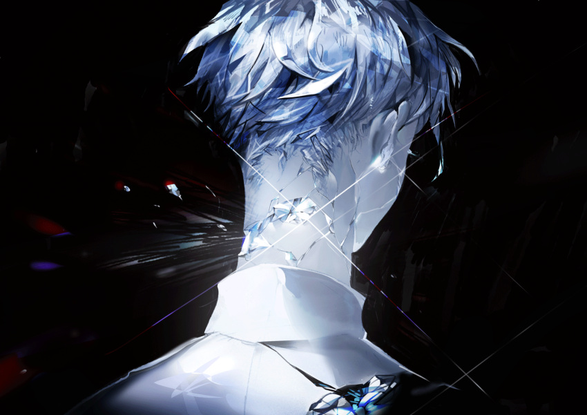 androgynous, antarcticite, bayashiko, broken, crack, gem, houseki_no_kuni, nape