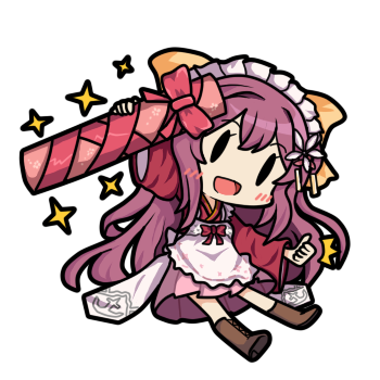 1girl, apron, bamomon, bow, chibi, fairy_(kantai_collection), frilled_apron, frills