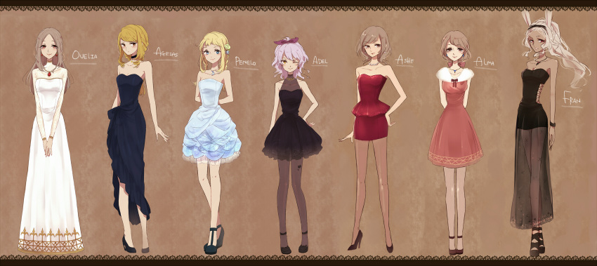 6+girls, :d, absurdres, adelle_(fft), agrias_oaks, alma_beoulve, alternate_costume, animal_ears