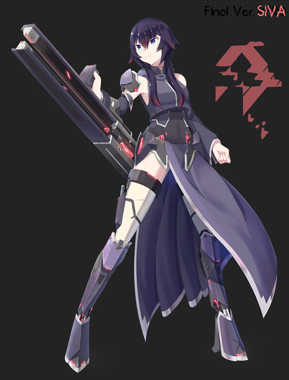 1girl, covered_navel, cyborg, destiny_(game), gun, kuroda_kuwa, long_hair, original