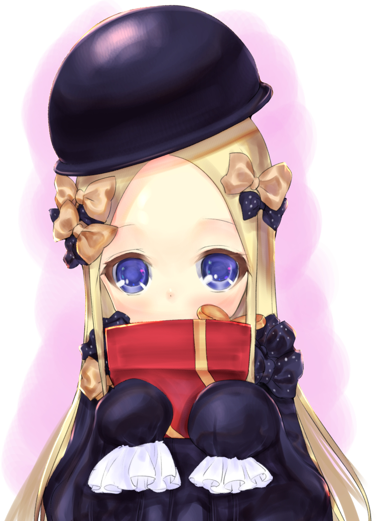 1girl, abigail_williams_(fate/grand_order), awa_(rosemarygarden), bangs, black_bow, black_dress, black_hat, blonde_hair