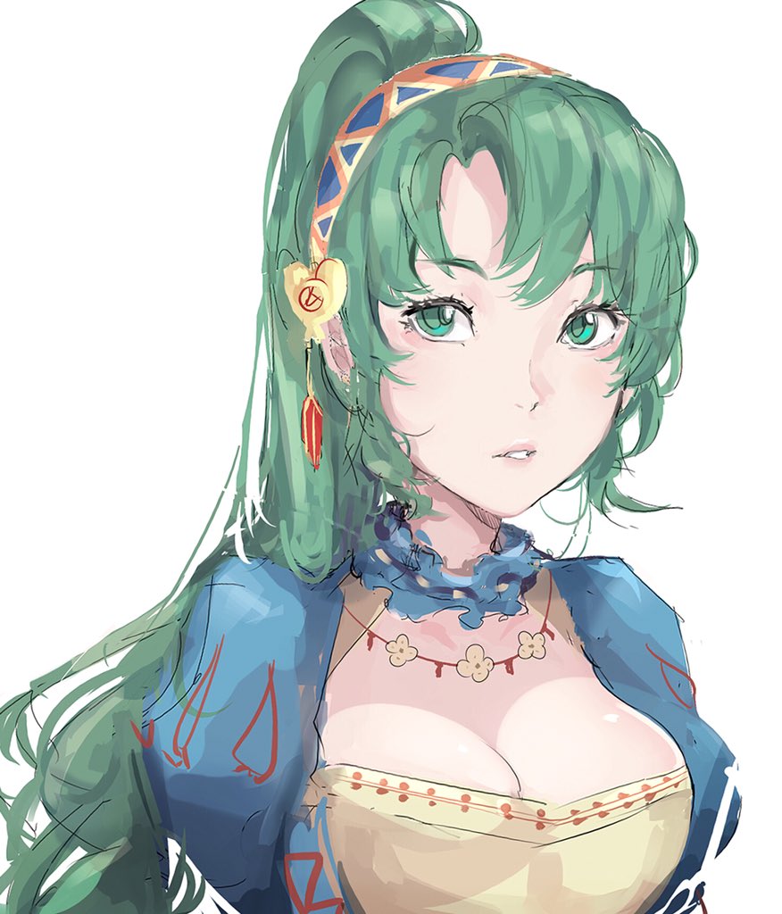 1girl, fire_emblem, fire_emblem:_rekka_no_ken, fire_emblem_heroes, green_eyes, green_hair, high_ponytail, jackii
