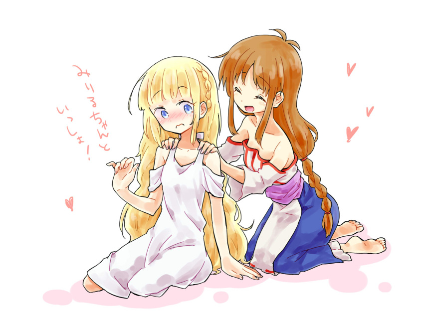 arc_the_lad, arc_the_lad_ii, bare_shoulders, blonde_hair, blue_eyes, braid, breasts, brown_hair