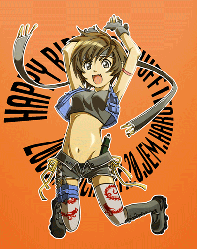 boots, brown_eyes, brown_hair, fang, fangs, final_fantasy, final_fantasy_vii, final_fantasy_vii_advent_children