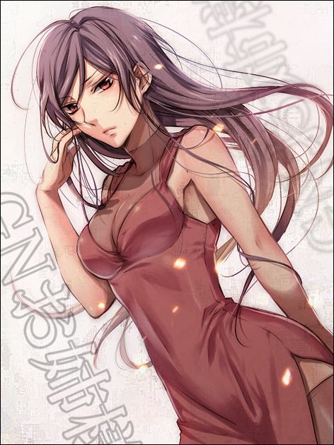 dress, gundam, gundam_00, long_hair, murakami, murakami_yuzu, purple_hair, red_eyes, tieria_erde, trap