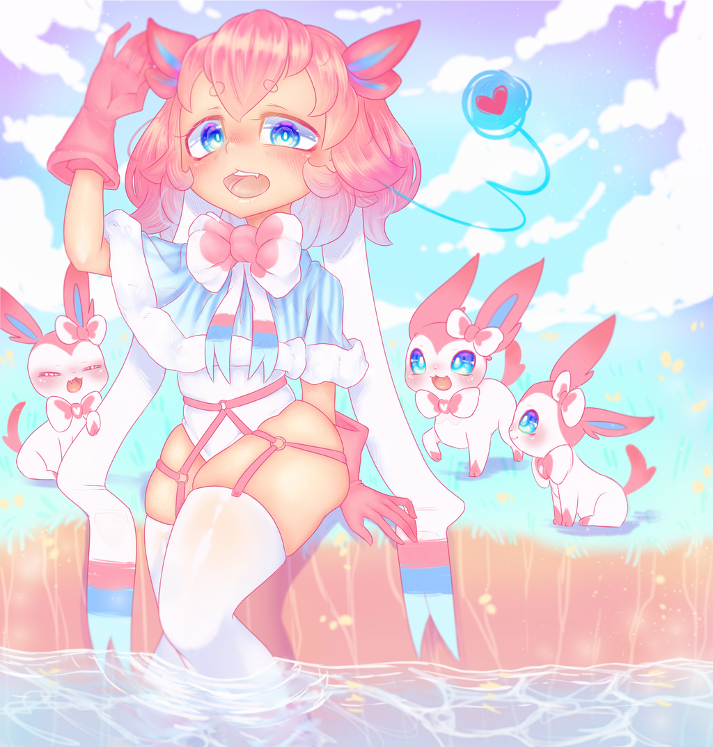 1girl, bangs, blue_eyes, blue_sky, blush, bow, butterfly, clouds