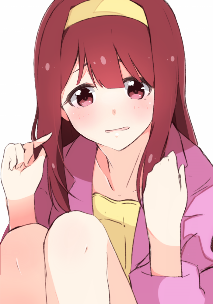 1girl, bangs, blush, collarbone, enelis, hair_between_eyes, idolmaster, idolmaster_million_live!