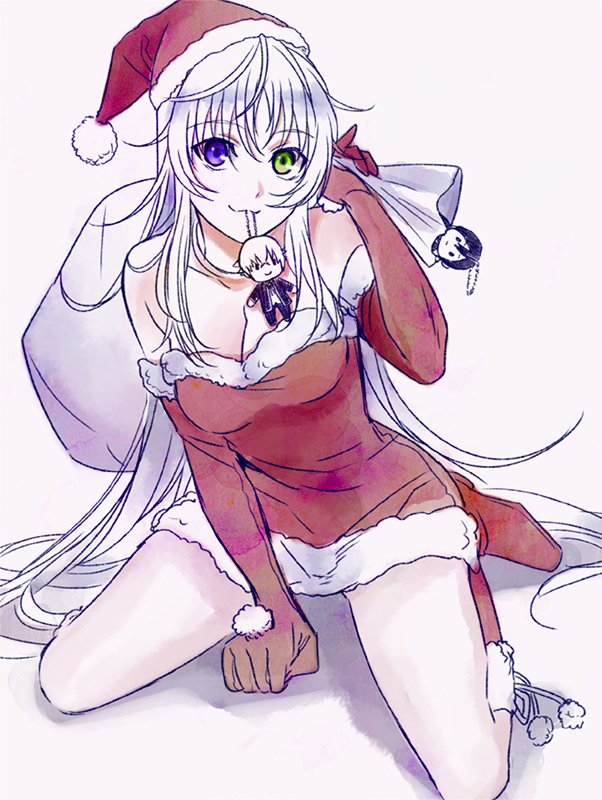 1girl, alternate_costume, bare_shoulders, boots, breasts, cleavage, commentary, dress