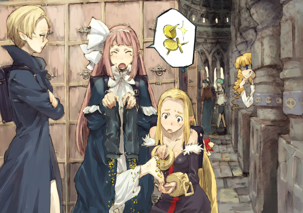 #1, barefoot, blonde_hair, coat, disgaea, glasses, healer_(disgaea), long_hair