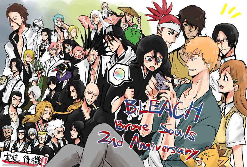 >:o, 6+boys, 6+girls, abarai_renji, aizen_sousuke, anniversary, arrancar, asymmetrical_hair