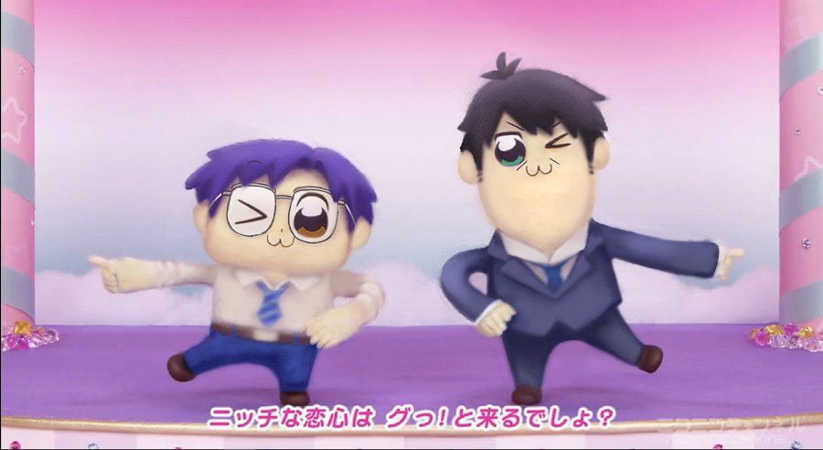 >_o, 2boys, akabane_kenji, ayukko_(forest_village), black_hair, brown_eyes, dancing, fake_screenshot