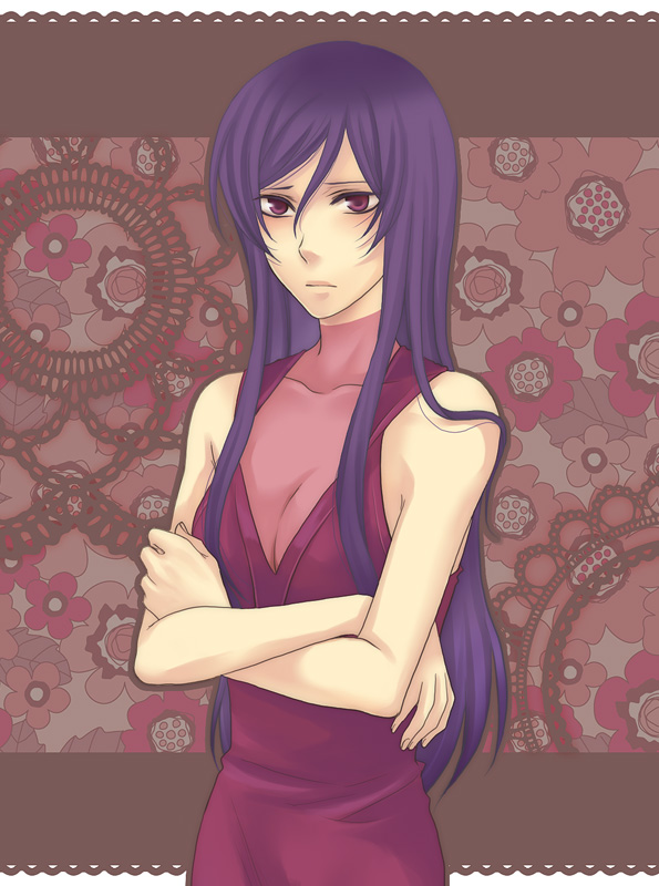 ayase_rijin, breasts, cleavage, crossdressing, crossdressinging, dress, gundam, gundam_00