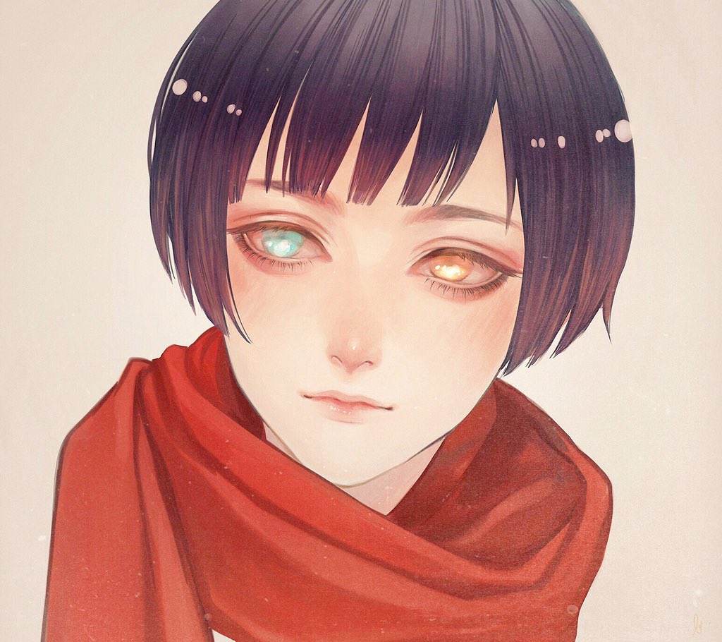 1boy, blue_eyes, closed_mouth, commentary_request, heterochromia, light_smile, lips, male_focus