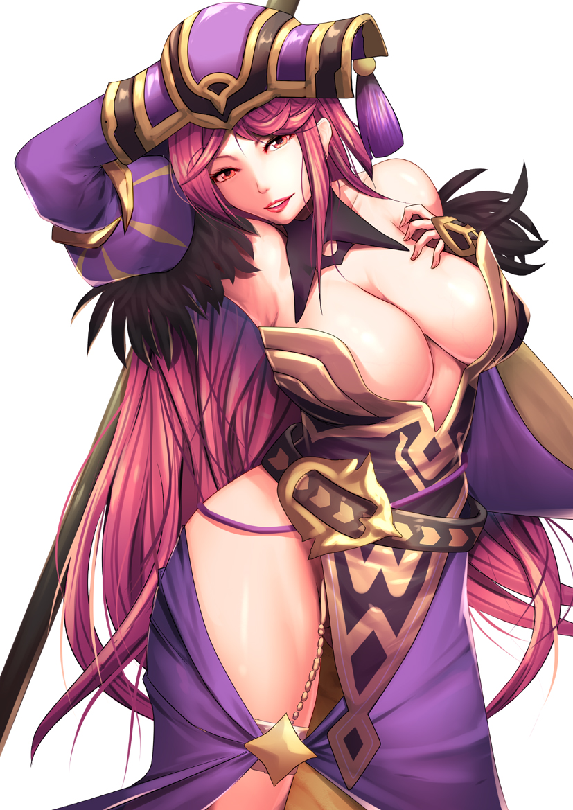 breasts, elbow_gloves, fire_emblem, fire_emblem_heroes, gloves, harihisa, large_breasts, loki_(fire_emblem_heroes)