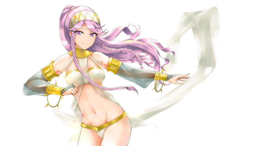 1girl, armband, braid, breasts, bridal_gauntlets, elbow_gloves, fire_emblem, fire_emblem:_kakusei