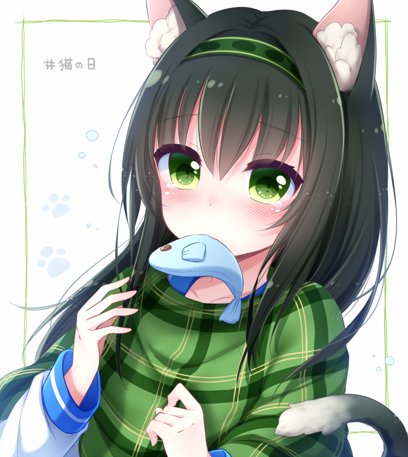 1girl, animal_ears, bangs, blush, capelet, cat_ears, cat_tail, chunithm