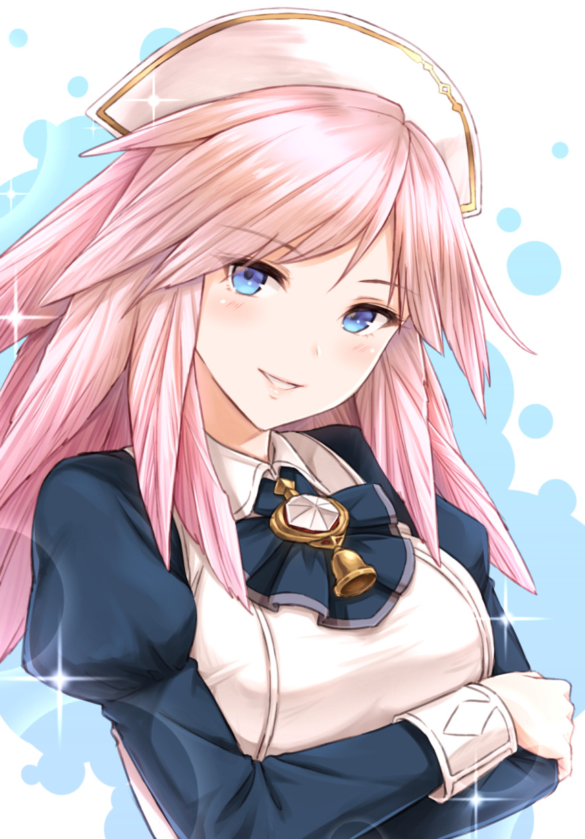 1girl, crossed_arms, eyebrows_visible_through_hair, gabriel_(granblue_fantasy), granblue_fantasy, head_tilt, headdress, highres