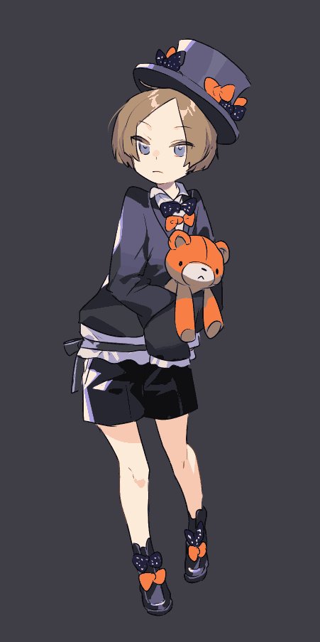 1boy, abigail_williams_(fate/grand_order), black_bow, blonde_hair, blue_eyes, bow, fate/grand_order, fate_(series)