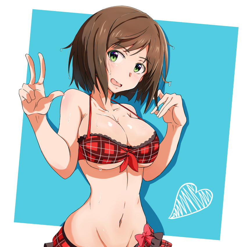 1girl, absurdres, bare_shoulders, bikini, black_hair, blush, bow, breasts