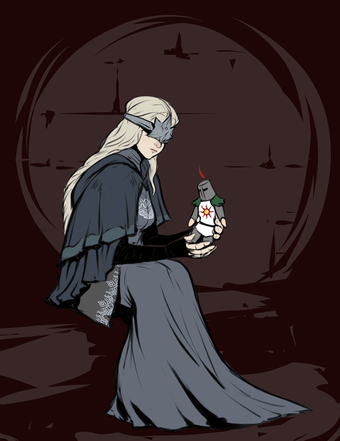 1girl, animated, animated_gif, blindfold, blonde_hair, character_doll, cloak, commission