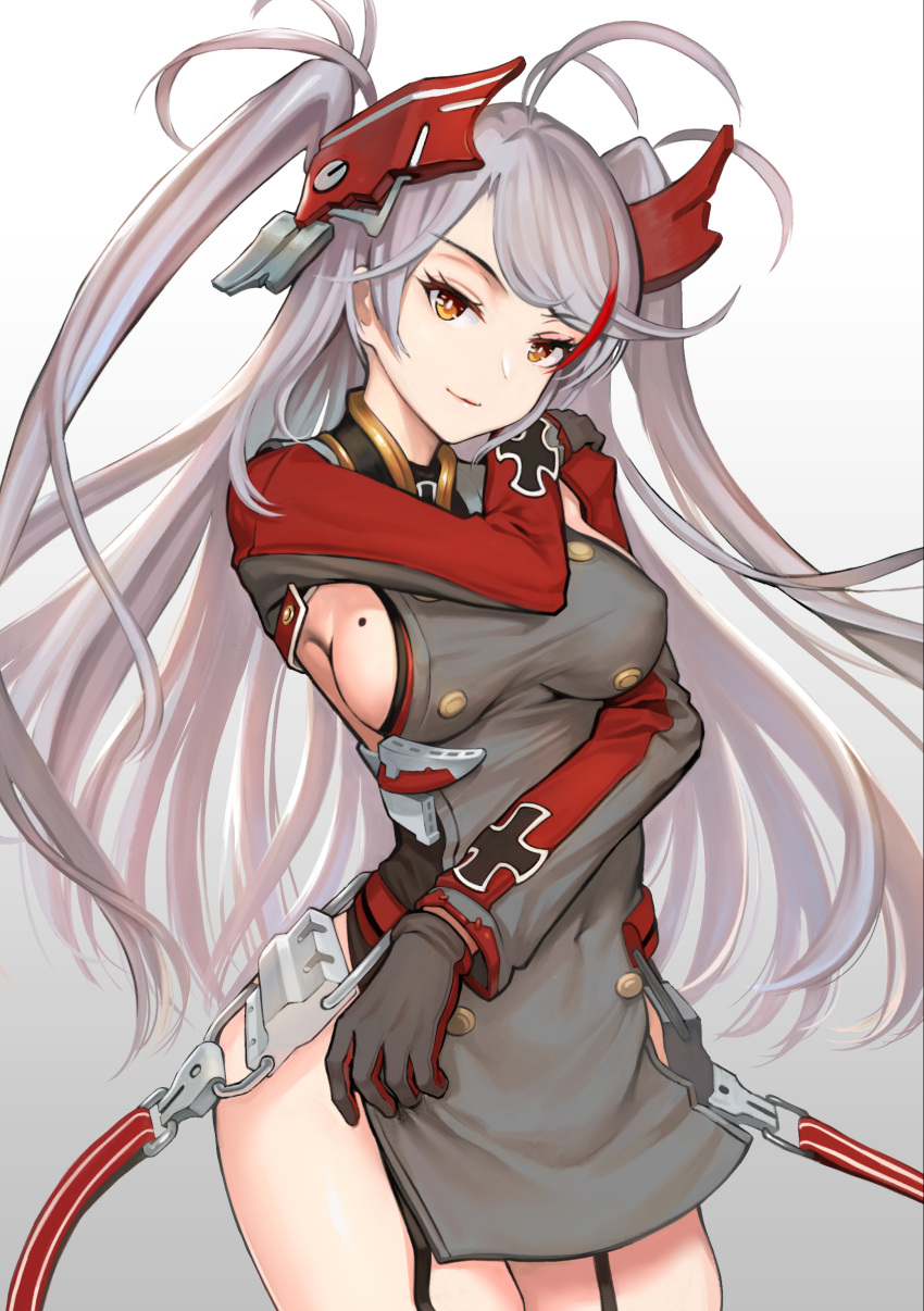 1girl, absurdres, antenna_hair, azur_lane, bangs, black_choker, black_ribbon, breasts