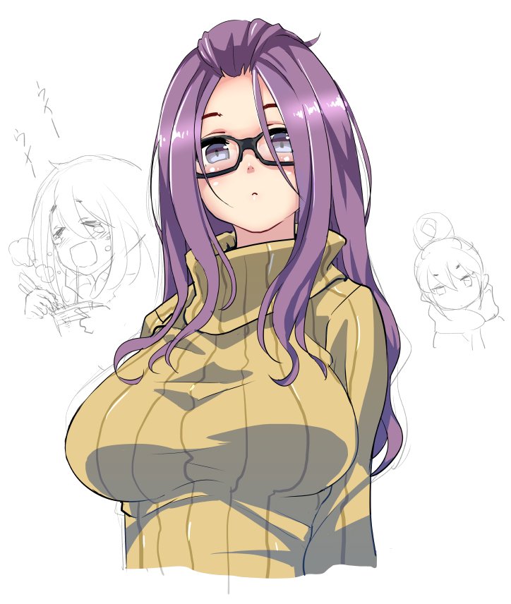 1girl, :<, bangs_pinned_back, black-framed_eyewear, breasts, fujisawa_takashi, glasses, kagamihara_sakura
