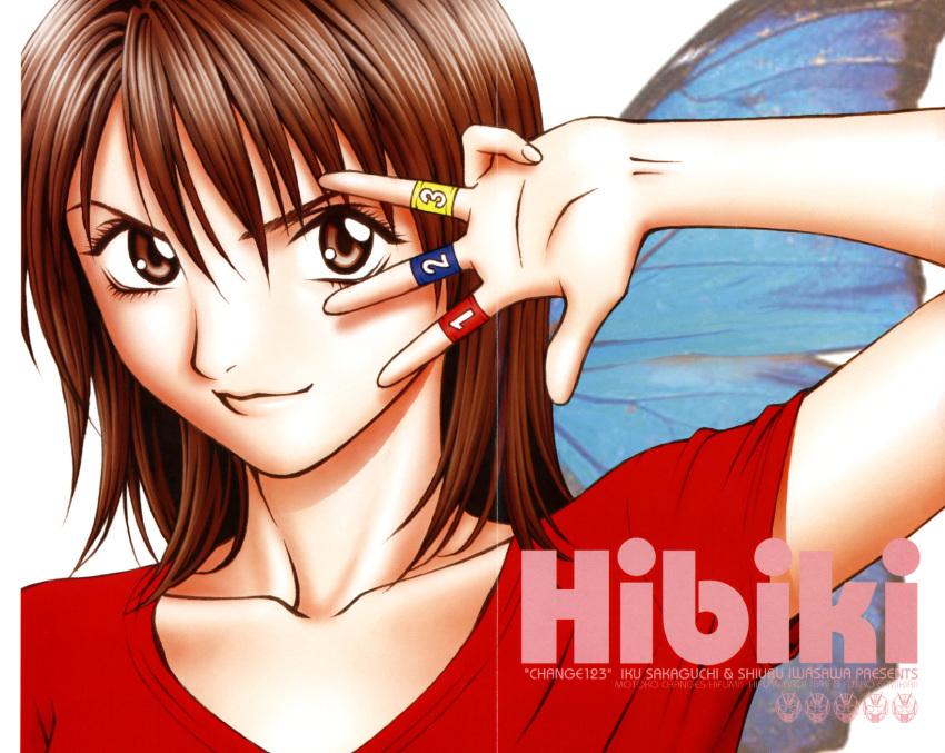 brown_hair, change123, gettou_motoko, hibiki_(change123), highres, iwasawa_shiuri, manga, scan