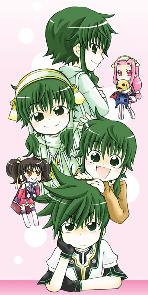 4boys, anise_tatlin, arietta, black_hair, brown_eyes, doll, florian, gloves