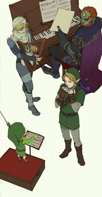 bandages, baton, baton_(instrument), beard, blonde_hair, brown_hair, cape, conductor