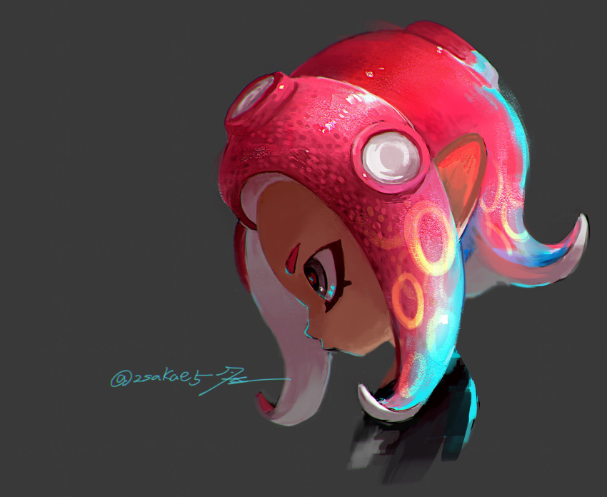 1boy, 1girl, agent_8, black_shirt, black_skirt, highres, hscatter, octarian