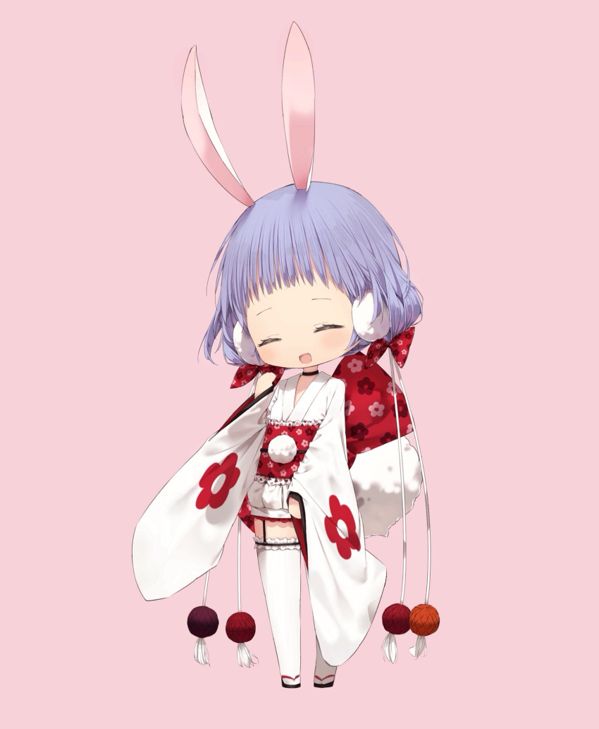 1girl, :d, animal_ears, bangs, black_choker, black_footwear, blush, bow