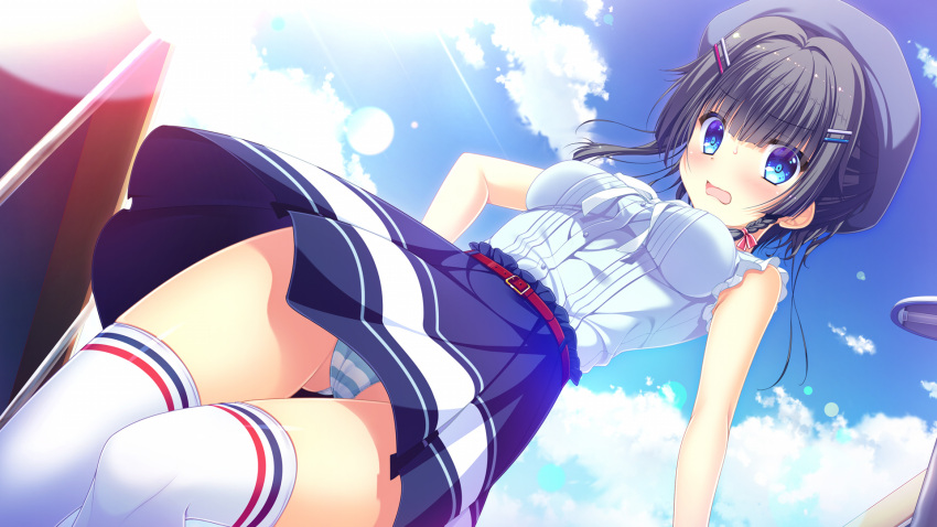 fujimiya_rinne, highres, mitsumomo_mamu, official_art, tenpure!!, upskirt